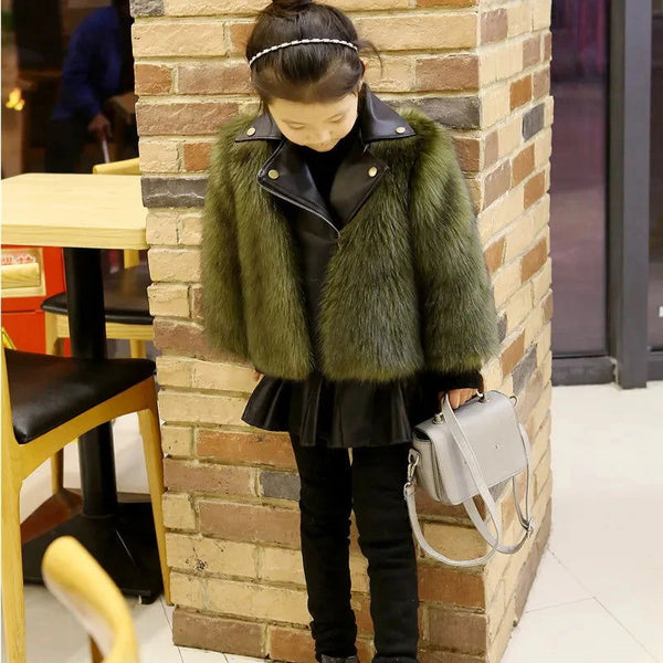 Faux Children Leather Coat - ShopEbonyMonique