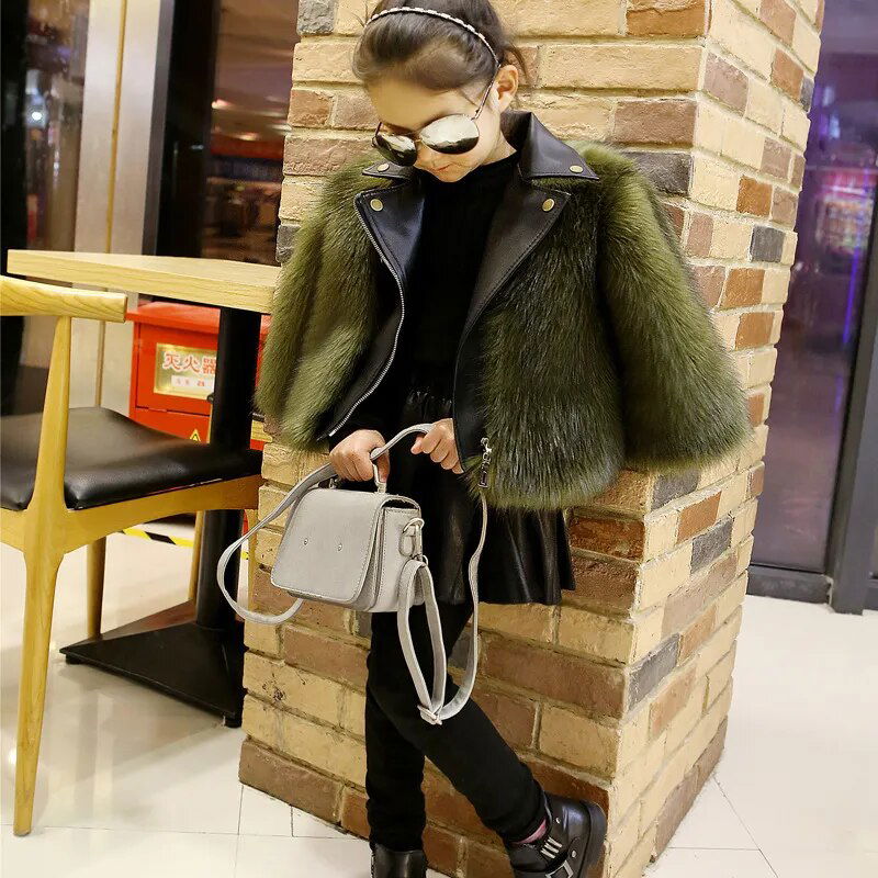 Faux Children Leather Coat - ShopEbonyMonique