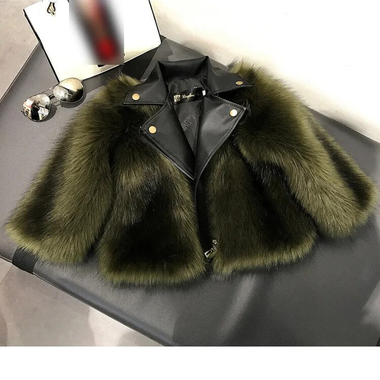 Faux Children Leather Coat - ShopEbonyMonique