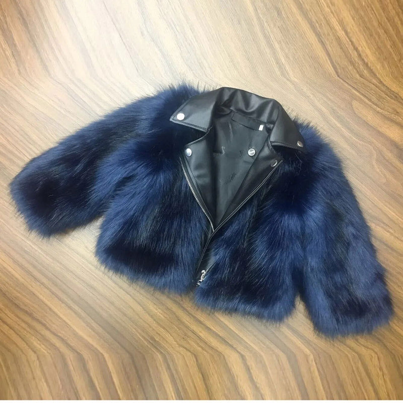 Faux Children Leather Coat - ShopEbonyMonique