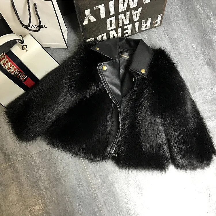 Faux Children Leather Coat - ShopEbonyMonique