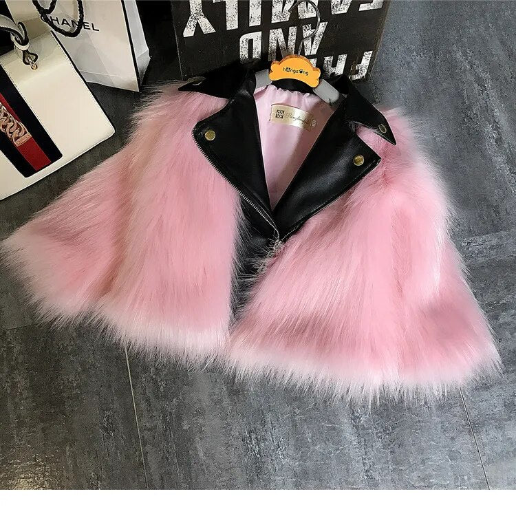 Faux Children Leather Coat - ShopEbonyMonique