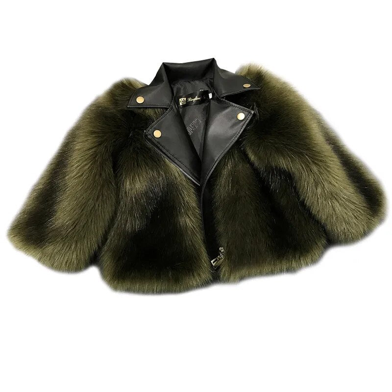 Faux Children Leather Coat - ShopEbonyMonique