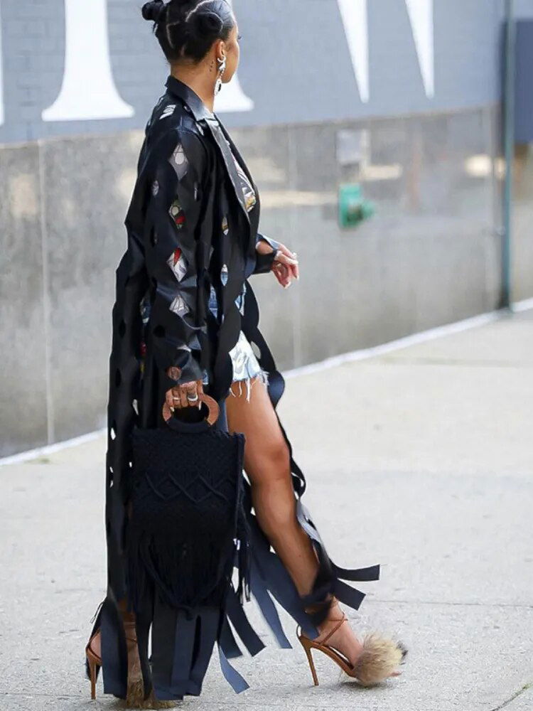 Faux Leather Trench Coat - ShopEbonyMonique