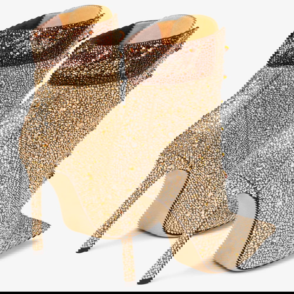Flash Diamonds High-Heeled Short Boots - ShopEbonyMonique