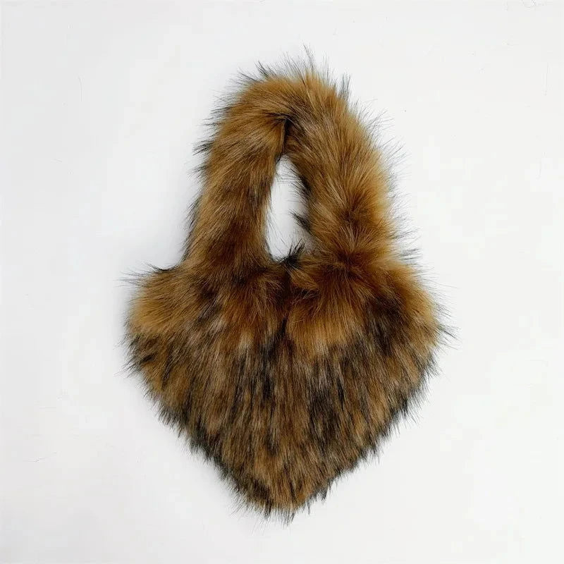 Fluffy Plush Winter Heart Handbags - ShopEbonyMonique