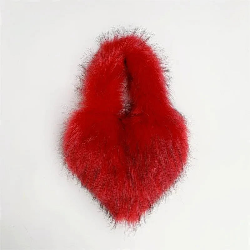 Fluffy Plush Winter Heart Handbags - ShopEbonyMonique