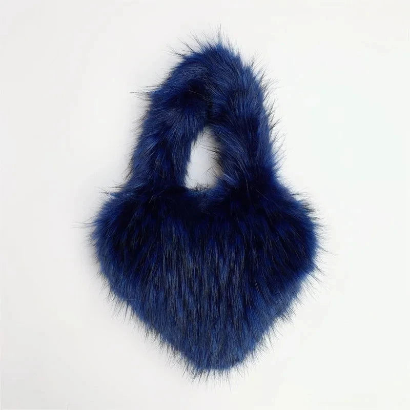 Fluffy Plush Winter Heart Handbags - ShopEbonyMonique