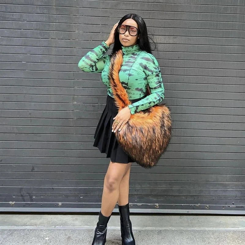 Fluffy Plush Winter Heart Handbags - ShopEbonyMonique