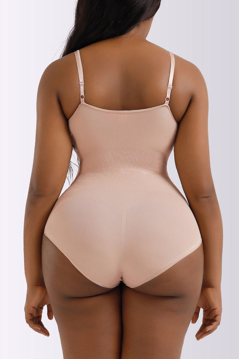 Full Size Spaghetti Strap Shaping Bodysuit - ShopEbonyMonique