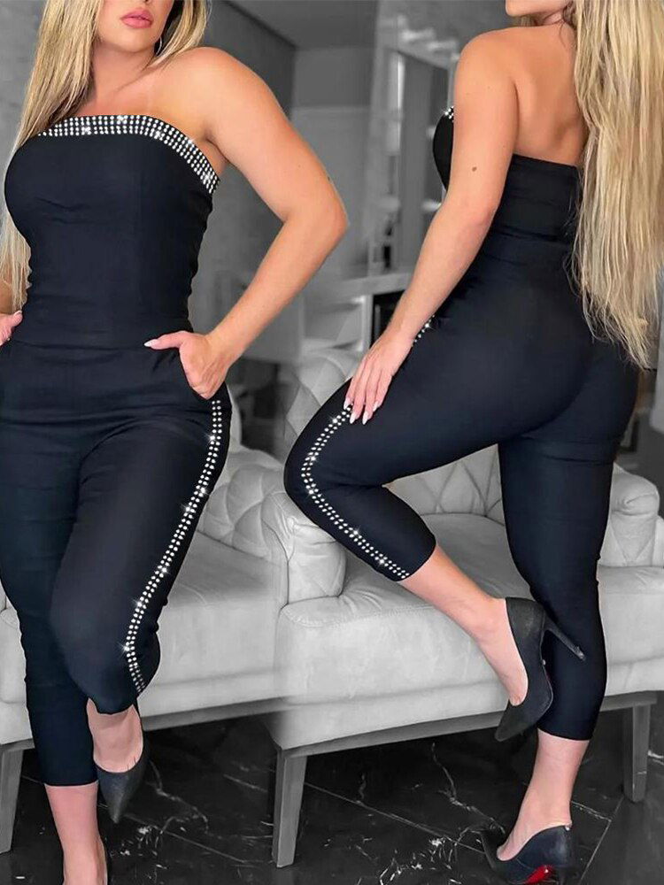 Geometric  Pocket  Jumpsuit - ShopEbonyMonique