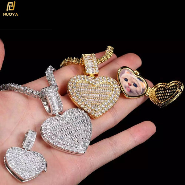 Heart Pendant Custom Photo Necklace - ShopEbonyMonique