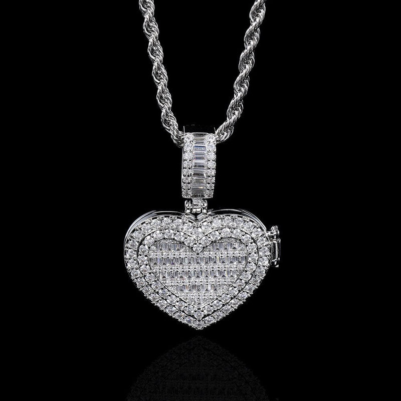 Heart Pendant Custom Photo Necklace - ShopEbonyMonique
