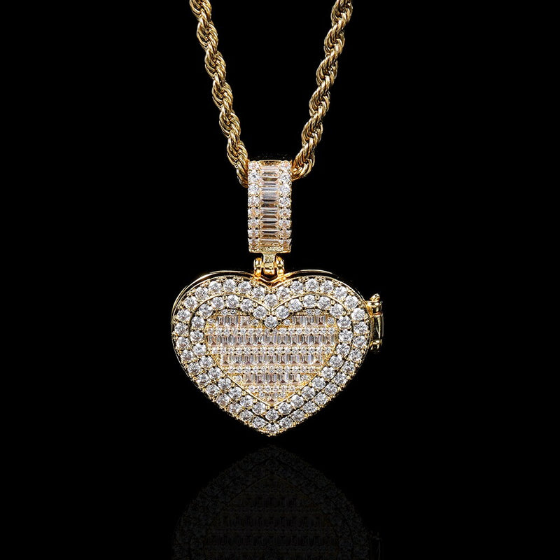 Heart Pendant Custom Photo Necklace - ShopEbonyMonique