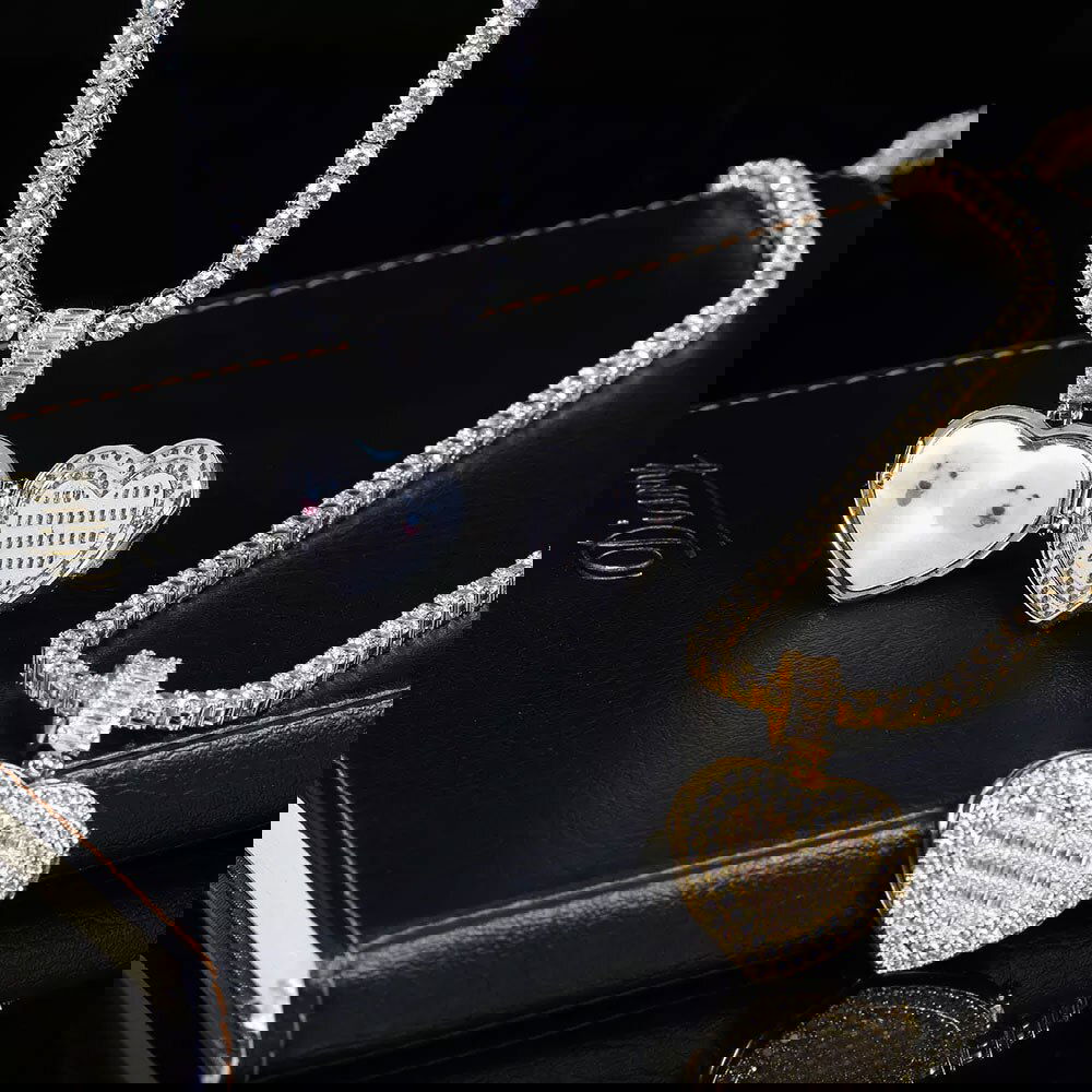 Heart Pendant Custom Photo Necklace - ShopEbonyMonique