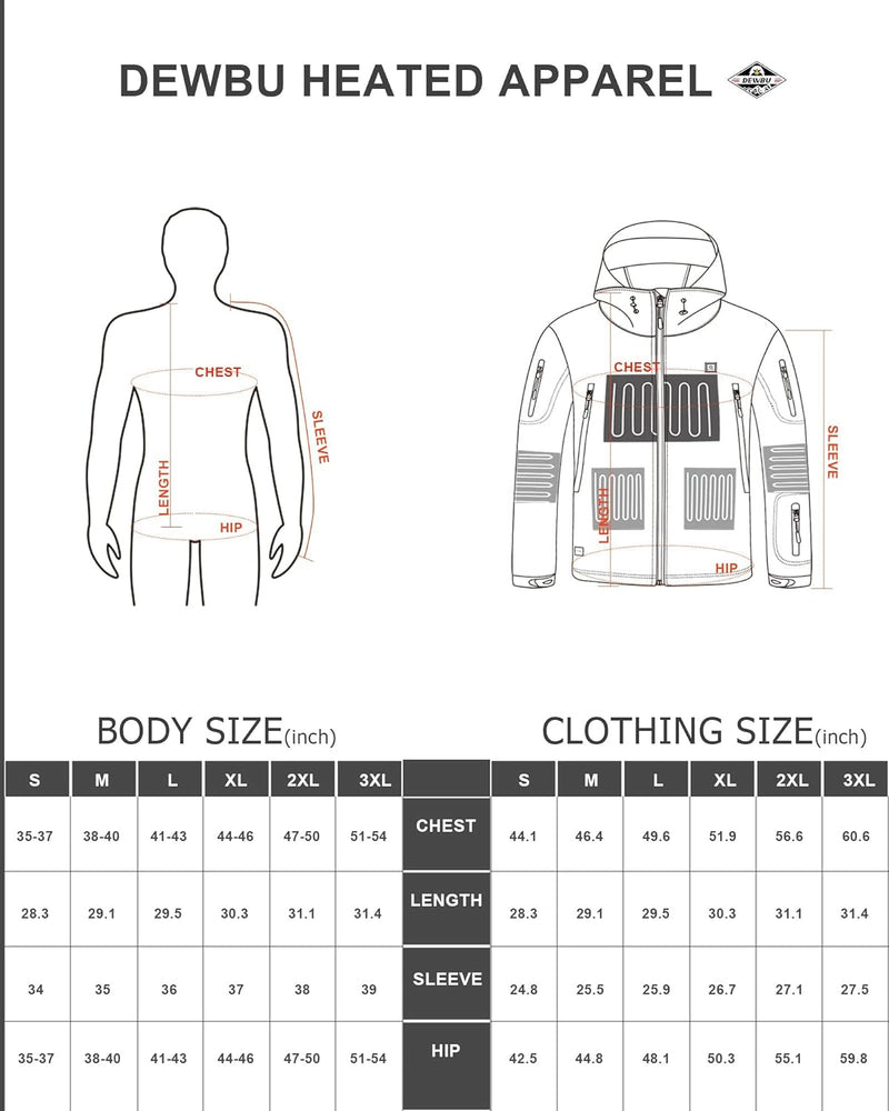 Heated Jacket for Men with 12V Battery Pack Winter Outdoor Soft Shell Electric Heating Coat - ShopEbonyMonique