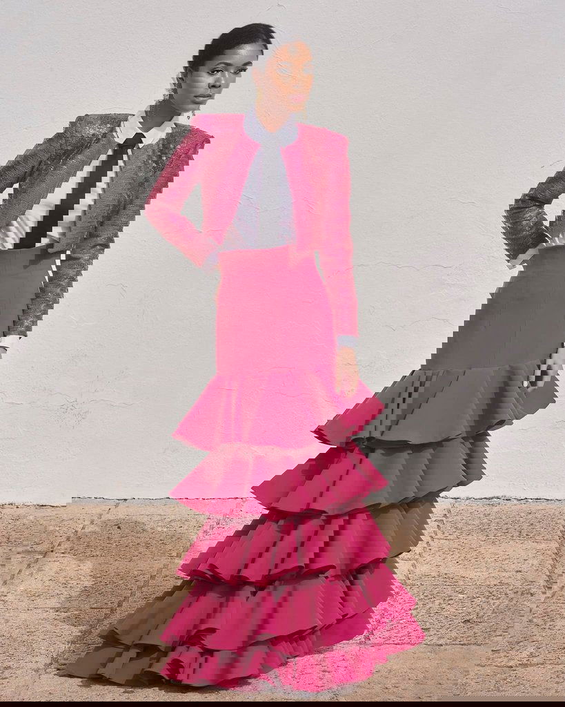 High End Mermaid Tiered Satin Skirt - ShopEbonyMonique