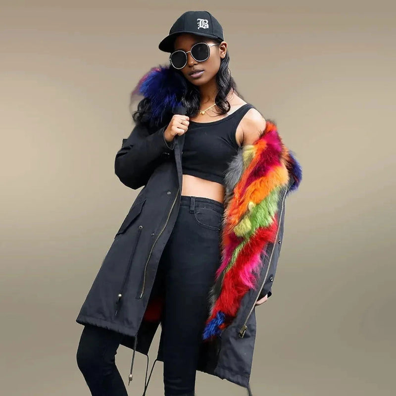 Hooded Rainbow Jacket - ShopEbonyMonique