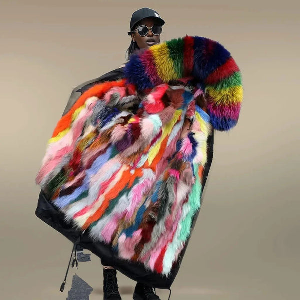 Hooded Rainbow Jacket - ShopEbonyMonique