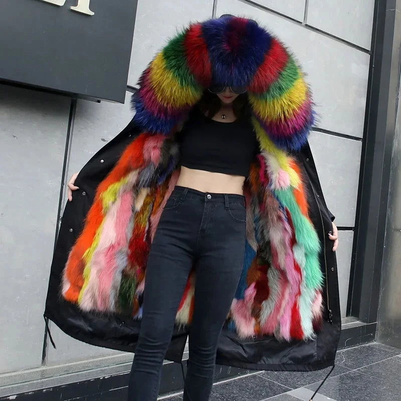 Hooded Rainbow Jacket - ShopEbonyMonique