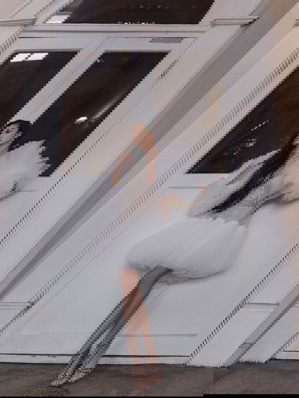 Illusion Beading Short Sleeve Sequins Evening  Gown - ShopEbonyMonique