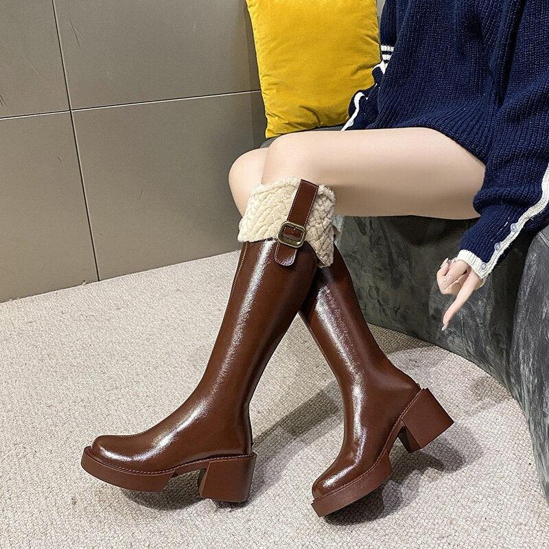 Knee-High Chelsea Boots - ShopEbonyMonique