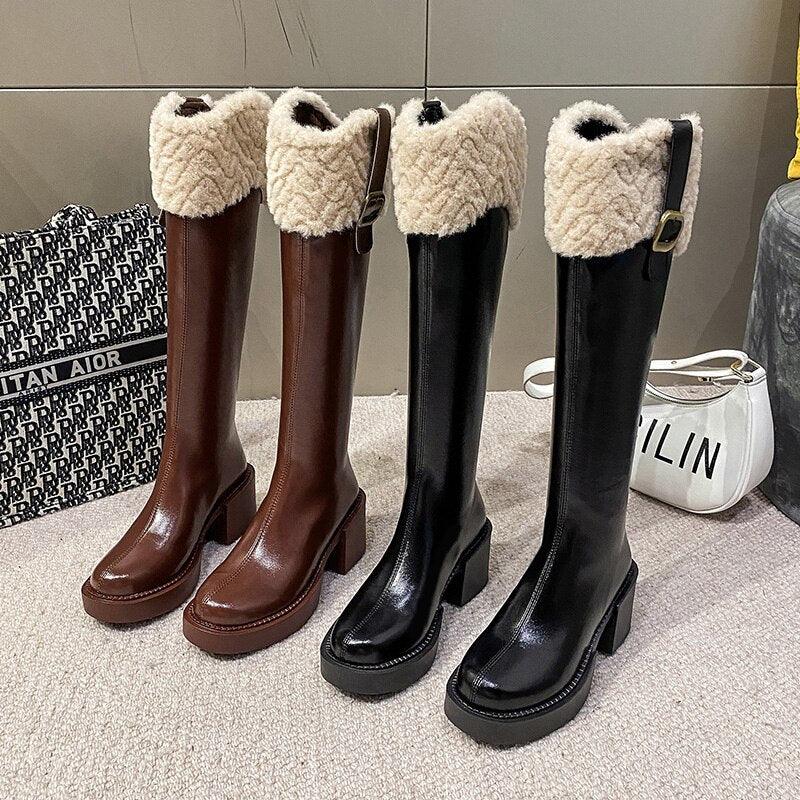Knee-High Chelsea Boots - ShopEbonyMonique