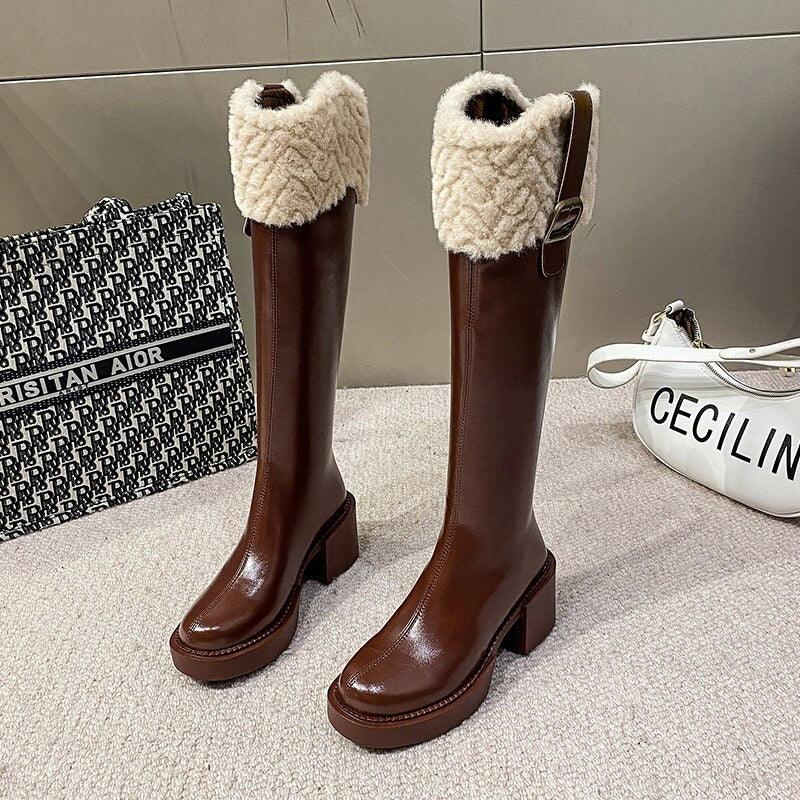 Knee-High Chelsea Boots - ShopEbonyMonique