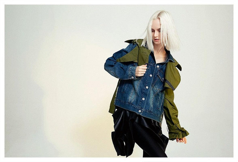 Lapel Short Denim Jacket - ShopEbonyMonique