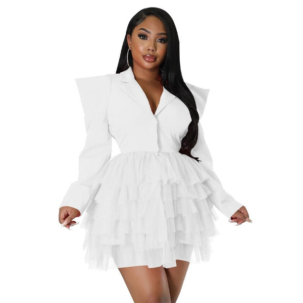 Layered Mesh Mini Dress - ShopEbonyMonique