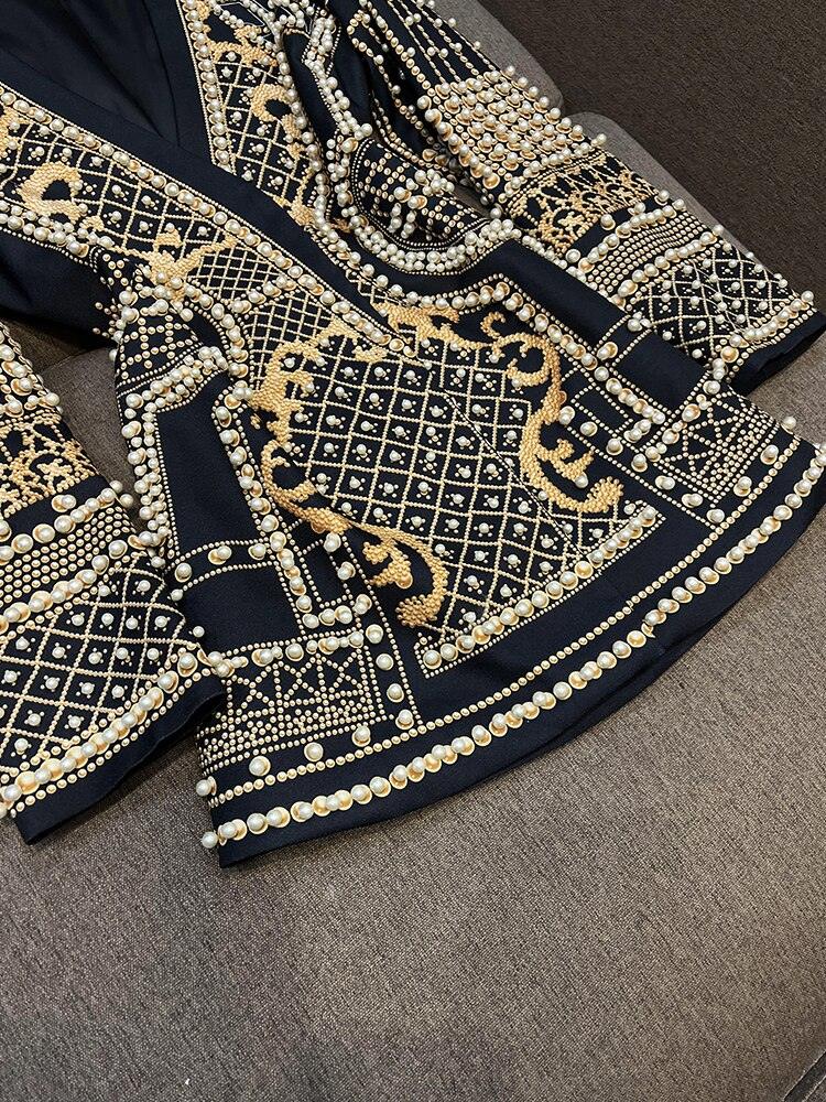 Luxury Beaded Retro Blazer - ShopEbonyMonique