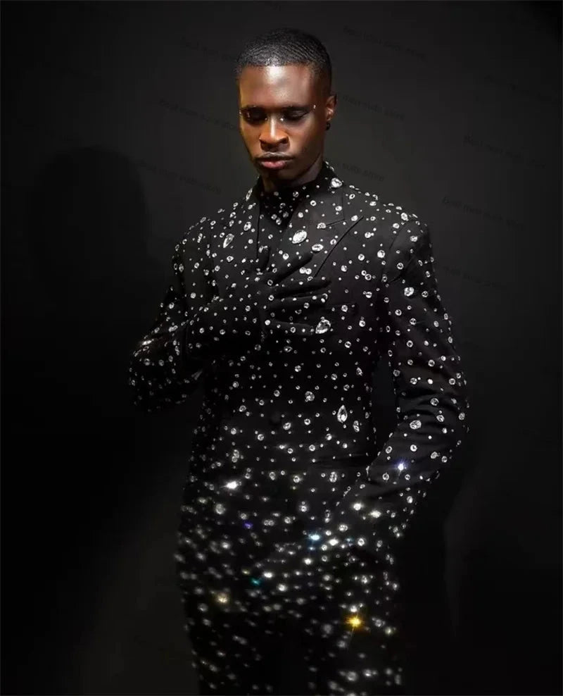 Luxury Crystal Men Pant Suit - ShopEbonyMonique