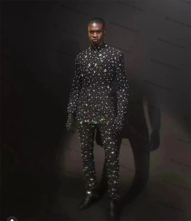Luxury Crystal Men Pant Suit - ShopEbonyMonique