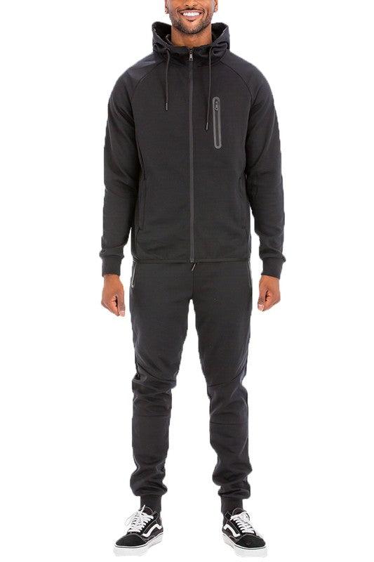 Mens Full Zip Sweat Pant Sweat Set - ShopEbonyMonique