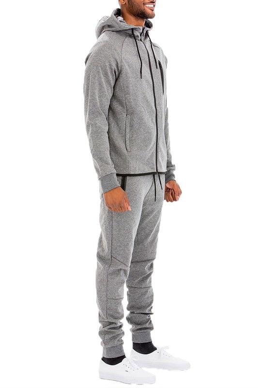 Mens Full Zip Sweat Pant Sweat Set - ShopEbonyMonique