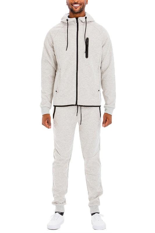 Mens Full Zip Sweat Pant Sweat Set - ShopEbonyMonique