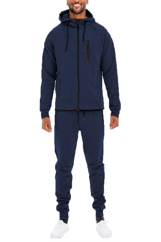 Mens Full Zip Sweat Pant Sweat Set - ShopEbonyMonique
