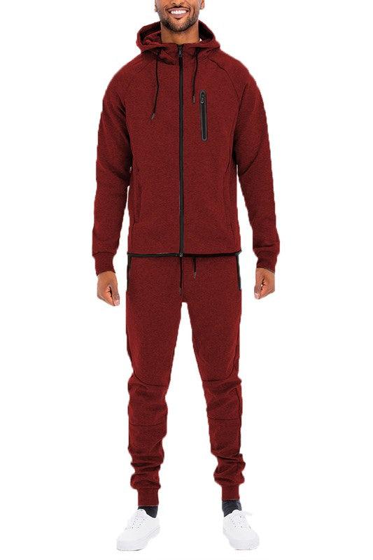 Mens Full Zip Sweat Pant Sweat Set - ShopEbonyMonique