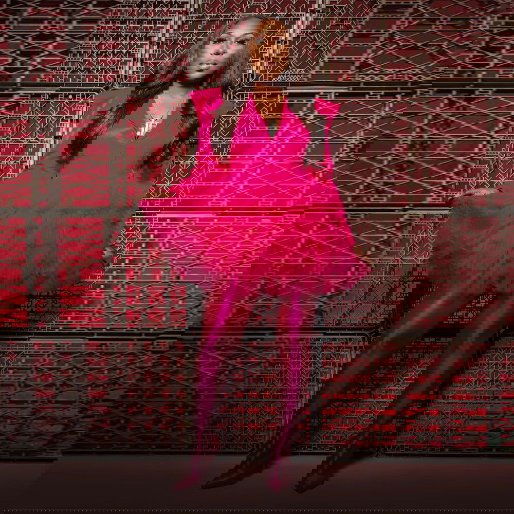 Mesh Blazer Patchwork Mini Dress - ShopEbonyMonique