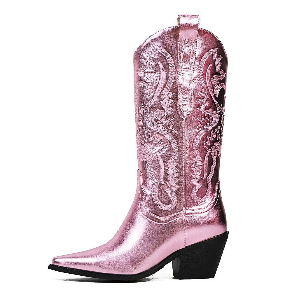 Metallic Cowboy Boots - ShopEbonyMonique
