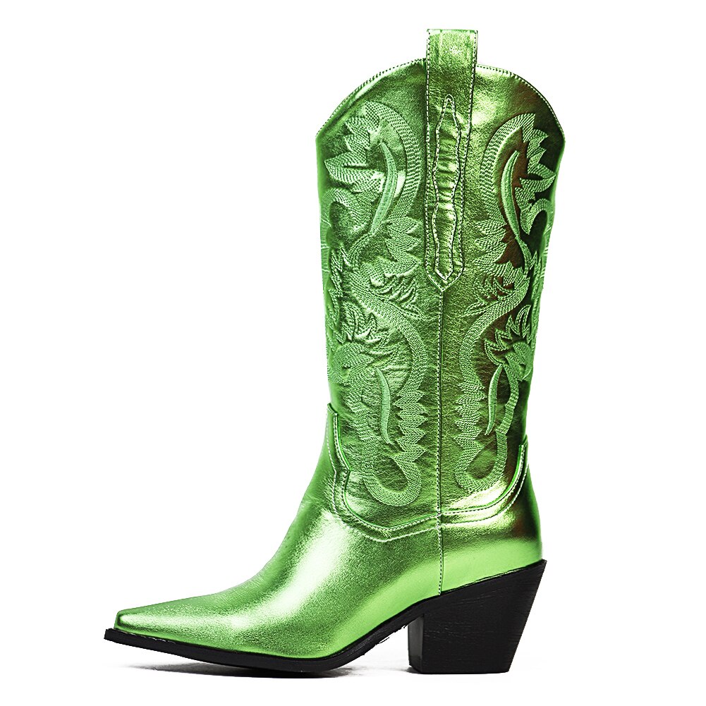 Metallic Cowboy Boots - ShopEbonyMonique