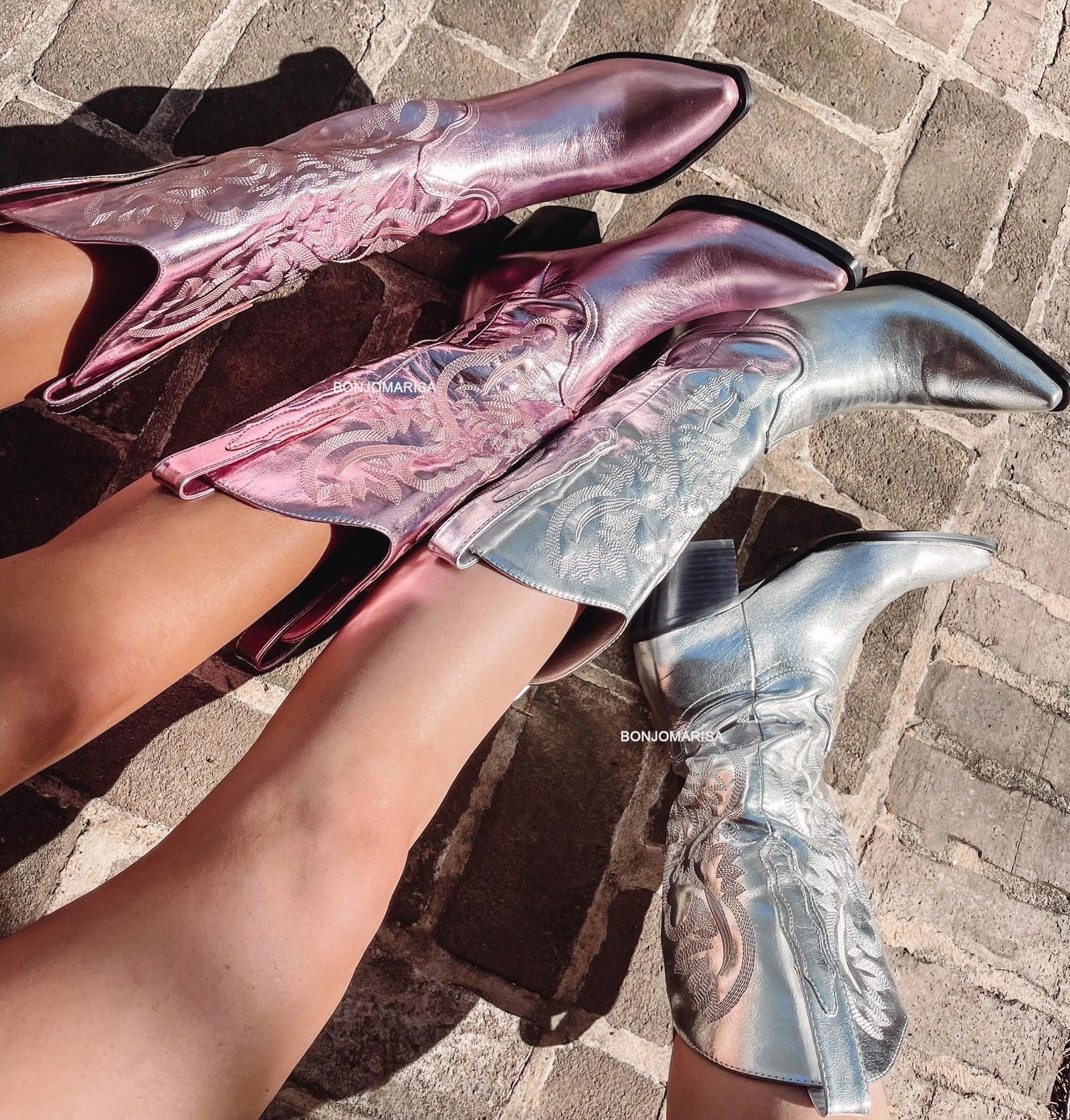 Metallic Cowboy Boots - ShopEbonyMonique