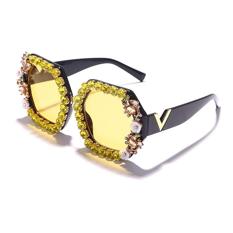 New Round Diamond Sunglasses - ShopEbonyMonique