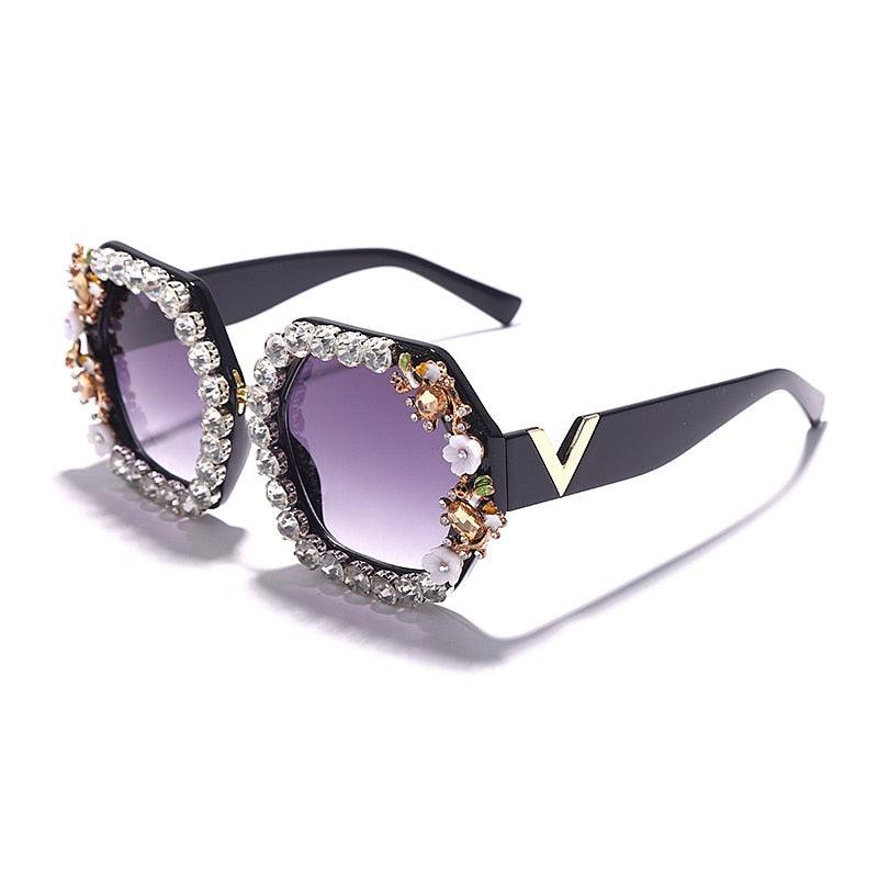New Round Diamond Sunglasses - ShopEbonyMonique