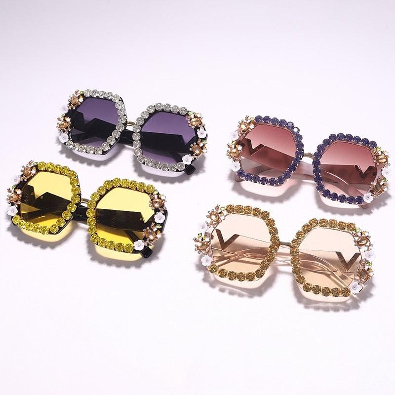 New Round Diamond Sunglasses - ShopEbonyMonique