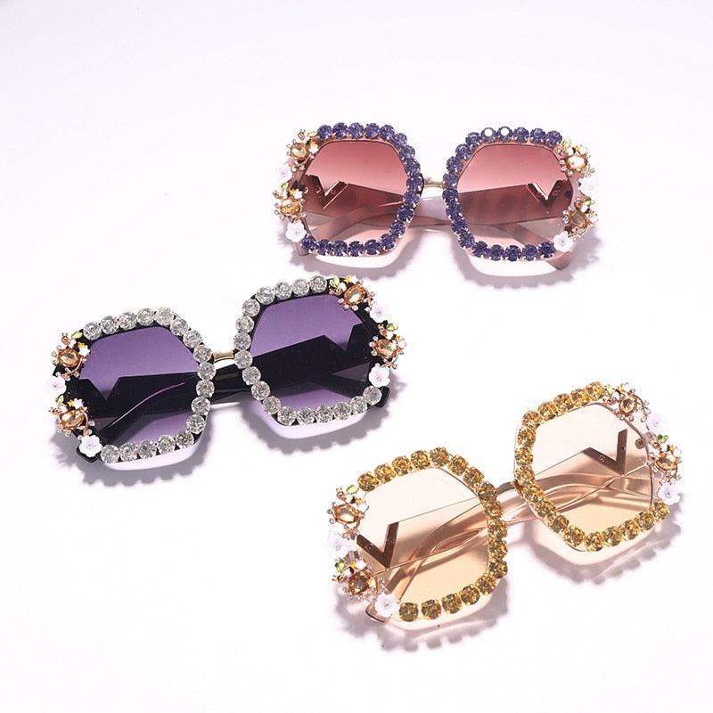 New Round Diamond Sunglasses - ShopEbonyMonique
