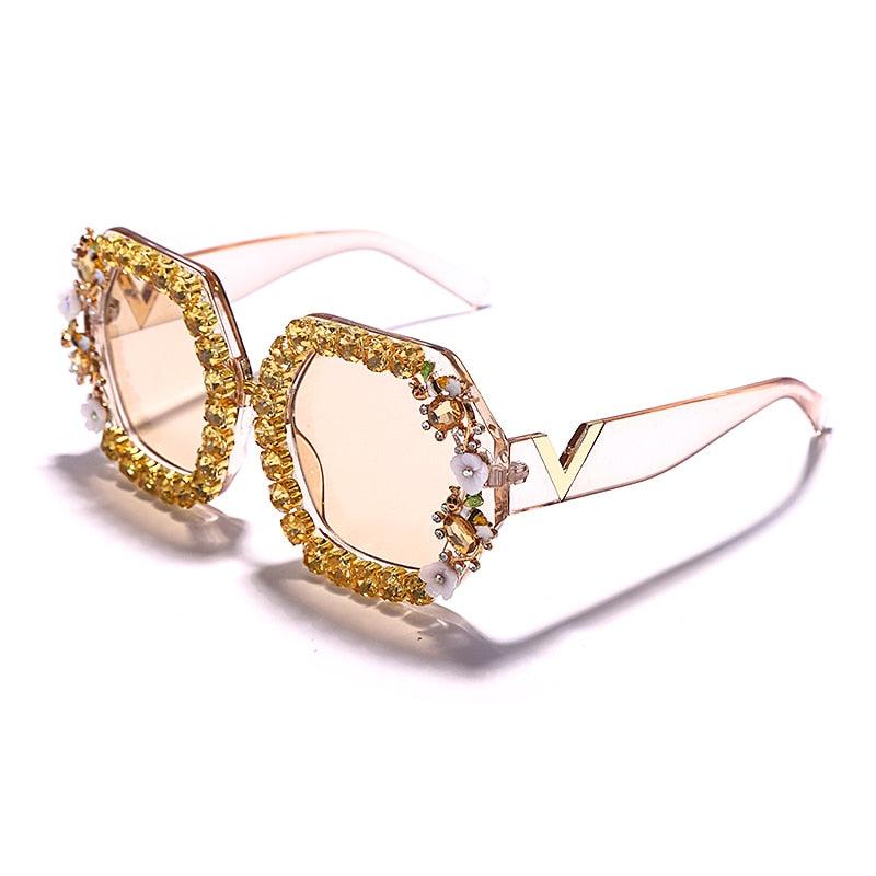 New Round Diamond Sunglasses - ShopEbonyMonique