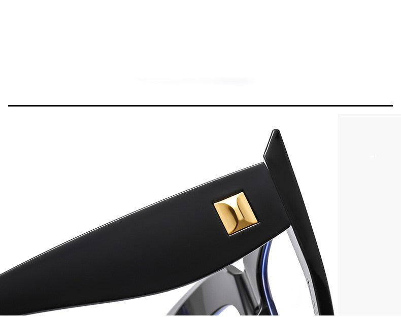 Oversized Brand Blue Light Blocking Shades - ShopEbonyMonique