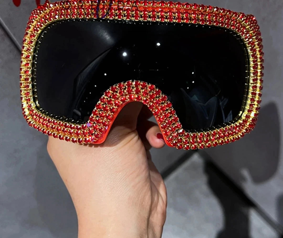 Oversized Punk One-piece Goggle Sunglasses - ShopEbonyMonique