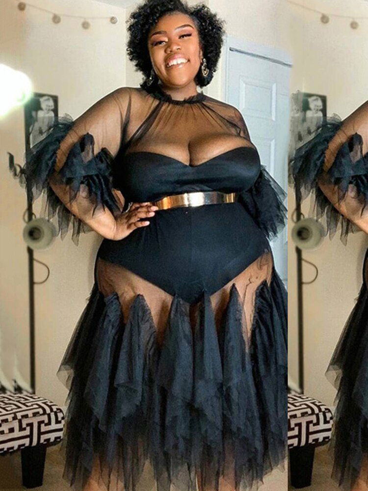 Parti Mesh Dress - ShopEbonyMonique